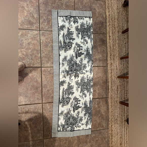Valance Curtain Black White Toile - Picture 2 of 4